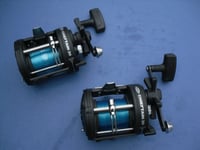 2 CHIEFTAIN 30 MULTIPLIER REELS+LINE FLADEN FOR KAYAK SEA FISHING BOAT ROD LURES