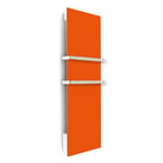 ILO-Radiateur Sèche Serviette Soufflant-1250W- +17 Motifs -Rayonnant -Plat- IP44 - Livré avec 2 barres Inox- 2 orientations -Orange