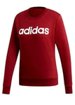 New Womens Adidas Hoodie Athletic Sporty Sweatshirt Pullover EI0677 Red Size L