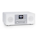 Internet Radio Bluetooth DAB+ CD Player Media MP3 WiFi FM Tuner Remote White 