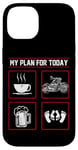 iPhone 14 Classic Motorcycle Biker Plan For Today Coffee Beer Case