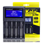 Chargeur De Batterie Liitokala Lii-Pd2 Lii-Pd4 Lii-S6 Lii500 Pour Batteries Nimh Au Lithium 18650 26650 21700 18350 Aa Aaa 3.7v/3.2v/1.2v - Type Lii-Pd4 And Ac Cable-Eu