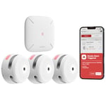 X-Sense Wi-Fi Smoke Alarms for Home with SBS50 Base Station, Wireless Interlinked Smart Smoke Alarm Home Security System, Smart Fire Alarm, Compatible with X-Sense Home Security APP, FS31