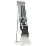 Goplus - Miroir 2 en 1 Mural sur Pied, hd Miroir avec Cadre de Style Moderne, Psyche 147 x 29 cm, sur Toute La Longueur, Ideale pour Votre Vestibule