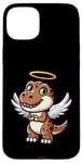 Coque pour iPhone 15 Plus Adorable ange dinosaure avec ailes et halo