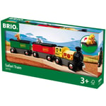BRIO Safari Train Engine and Wagons Wooden Railway