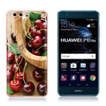 Huawei P10 Lite ruokateemainen suojakuori - Kirsikka Monivärinen