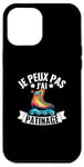 Coque pour iPhone 12 Pro Max Je Peux Pas J'ai Patinage Artistique Patin A Glace Humour