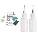 Sizzix Sidekick Mini Die Cutting and Embossing Machine and Craft Kit for Adults and Kids. & Crafter's Companion CC-TOOLGLUEAP2 Fine Tip Glue Applicator (2PC), White, One Size