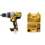 DeWalt Perceuse visseuse percussion Premium XRP 18V - sans batterie ni chargeur - coffret TSTAK DEWDCD996NT Jaune/Noir & Coffret de 100 Pièces de Perçage et Vissage Haute Performance - DT71563-QZ