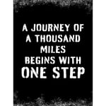 Artery8 A Journey Of A Thousand Miles Begins With One Step Inspirational Positive Motivational Gym Workout Living Room Typography Extra Large XL Wall Art Poster Print