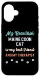 Coque pour iPhone 16 Maine Coon Cat, maman, père, propriétaire, amoureux, thérapeute et ami