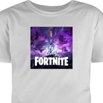 Barn-T-shirt | Bekväm T-shirt för Barn Fortnite grå 7-8 År