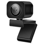 Webcam 2K Autofokus Med Mikrofon Mini Webbkamera Autofocus Webkamera För Pc Dator Mac Laptop Desktop Youtube Webkamera black