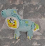 C20/  Doudou Grelot Poney Peluche Bleu Partner Jouet Etoile Brodé Vert  Bleu