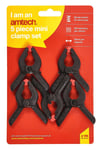 Am-Tech Mini Plastic Clamp 5 Piece Set 25Mm Jaw Craft Modelling S2970 Amtech