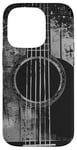 Coque pour iPhone 14 Pro Guitare acoustique, vintage, vieilli, musique rock & roll