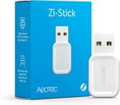 Aeotec Zi-Stick Zigbee Clé USB pour ZHA in Home Assistant, Zigbee2MQTT, Open Hab | IOBROKER | NodeRed | Smart Home Stick, Blanc.[G949]