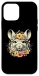 Coque pour iPhone 12 mini Couronne de fleurs chinchilla florale