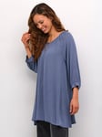 KAFFE Amber Tunic Top, Blue Indigo