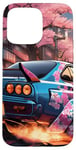 Coque pour iPhone 15 Pro Max JDM R34 Drift Racing Tuning Voiture Tokyo Skyline At Night Cadeau