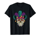 Sugar Skull Mardi Gras Jester Hat Mardi Gras Men Women T-Shirt