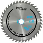 DIAMWOOD - Lame de Scie Circulaire Bois Alu pour Scies à Onglet Découpe Parfaite et Polyvalente 48 Dents Trapézoïdales Négatives Diamètre 305 mm