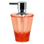 Spirella, Distributeur de Savon en Acrylique Design Élégant, Pratique et Durable pour Salle de Bain, Cuisine ou Bureau - Taille Standard, Accessoire de Salle de Bain, Couleur Orange