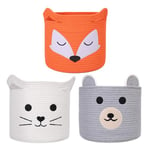 ACOHSY Storage Baskets Storage Boxes,Set of 3 30x30x30 Toy Storage,Kallax Storage Boxes,Can be used as Washing Basket,Dog Toy Basket,Clothes Basket,Kallax