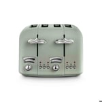 De'longhi CT04.GR Argento Flora 4-Slice Toaster Extra Lift Crumb Tray Green