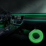 Bil LED Inredning Strip Ljus 3 Meter Usb Neon Tråd Lampor Lysande Ambient Belysning Bil Dekorationer Inredning Green