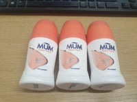 Mum Fresh Peach Anti-Perspirant Roll On 45ml X3 JUst £7.99 FREE POST