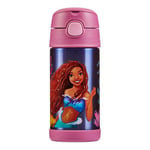 FUNTAINER Disney Little Mermaid Bottle 355ml Insulated Push Button Straw