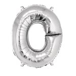 Rayher 87056606 Lettre O Ballon de fête/Lettre/Ballon en Aluminium, argenté, 40 cm de Haut, XXL, à remplir d'air, pour Anniversaire, Mariage et Autres