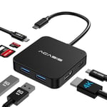 Hub USB C, Adaptateur Multiport USB C 7 en 1 vers HDMI, 4K HDMI,100W PD Charge, 2 USB-A 3.0, 1 USB-C 3.0, Lecteur de Cartes SD/TF, pour MacBook Air, Laptop,périphériques USB C et Les Dongle USB C