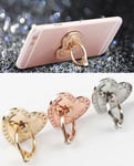 Heart Ring Phone Holder Stand Rhinestones Fully Rotatable Iphone Samsung Tablet