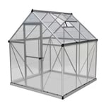 Serre en aluminium et polycarbonate Palram Canopia Harmony gris 6 x 6 m