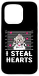 Coque pour iPhone 15 Pro Shih Tzu I Steal Hearts Valentine Dog Funny Valentines Day