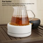 Ceramic Tea Pot Warmer With 11.8cm Gold Gasket Circular Concave Tea Kettle Heati