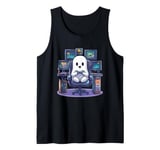 Funny Ghost Gamer Halloween Console PC Cute Gaming Ghost Tank Top