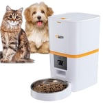 Ferplast Distributeur Croquettes Chat Automatique Risto Pet Smart Distributeur Croquettes Chien 6 L, Contrôle Via APP, Caméra Vision Nocturne, Microphone, Enregistreur Vocal, Gamelle Acier Inoxydable