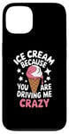 iPhone 13 Ice Cream Because You Are Driving Me Crazy Case