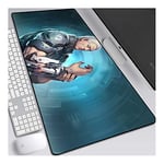 Ghost in The Shell Tapis de Souris XL 900x400mm Hydrorésistant Anime Mouse Pad Grand Tapis de Souris Gamer avec Base en Caoutchouc Anti-Glissant Surface Texturée pour Ordinateur et PC, C