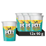 Pot Noodle Sweet & Sour Standard Pot instant vegan* snack quick to make noodles, 12 x 90g