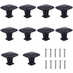 Csparkv - 10PCS Noir Tiroir de Poignée Porte, Unique Trou Rond Boutons de Tiroir, Boutons de Porte, Poignées de Meuble pour Placard Armoire Cuisine,