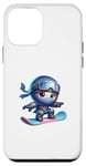 Coque pour iPhone 12 mini Planche Ninja Snowboard Ninja Snow Rider Snowboard