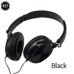 Black with mic Casque filaire l's sur l'oreille, écouteurs stéréo, casque réglable flexible, musique basse HiFi, ensembles de sauna, PC, téléphone MP3 ""Nipseyteko