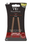 WoodWick Auto Reeds Refills | Car Air Freshener | Cinnamon Chai | Up to 30 Days of Fragrance | 2 Count