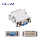 Adaptateur DVI vers VGA adaptateur DVI - I mâle 24 + 5 broches vers VGA femelle convertisseur de carte graphique vidéo HD pour PC HDTV projecteur