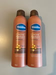 2 x Vaseline COCOA RADIANT Continuous Spray Body Lotion 190ml